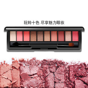 YDK OEM/ODM  10 Colors Eyeshadow Palette Matte Naked Eye Shadow Makeup,High Pigmented, Naturing-Looking, Ultra-Blendable,Long Lasting High Pigment Nude Eyeshadow with  Brush