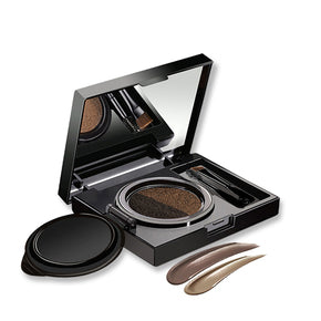 YDK  OEM/ODM Double-color Velvet Air Cushion Eyebrow Cream, Light Grey+Dark Grey